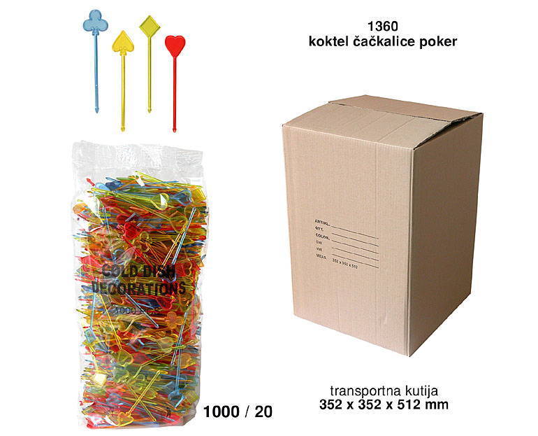 Bragio Plastics - Koktel čačkalice poker