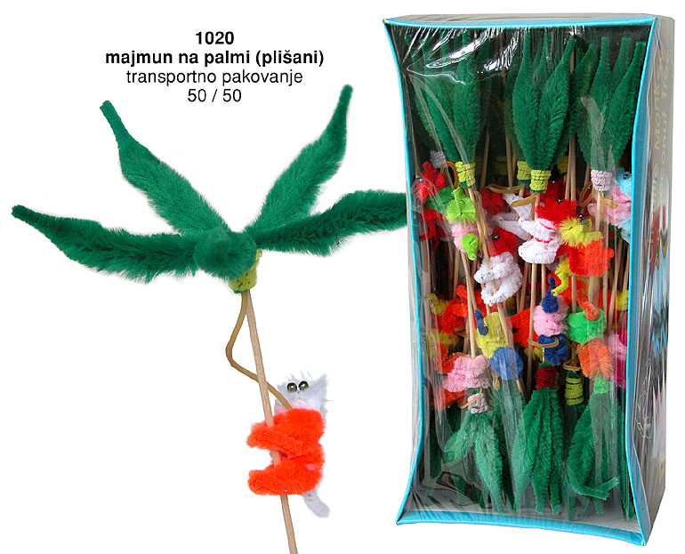 Bragio Plastics - Majmun na palmi plišani