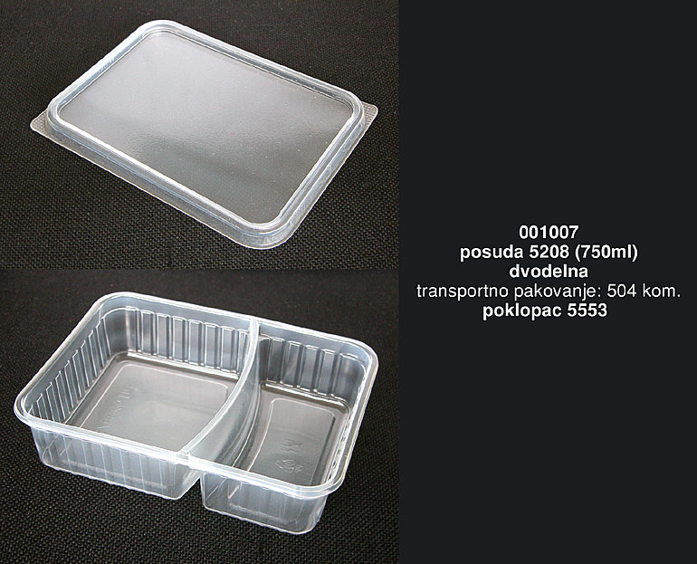 Bragio Plastics - Posuda 5208 (750ml) dvodelna